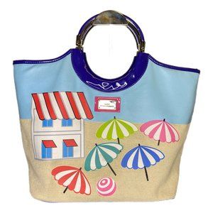 Lulu by Lulu Guinness Beach Tote Bag 12" x 11" x 5"